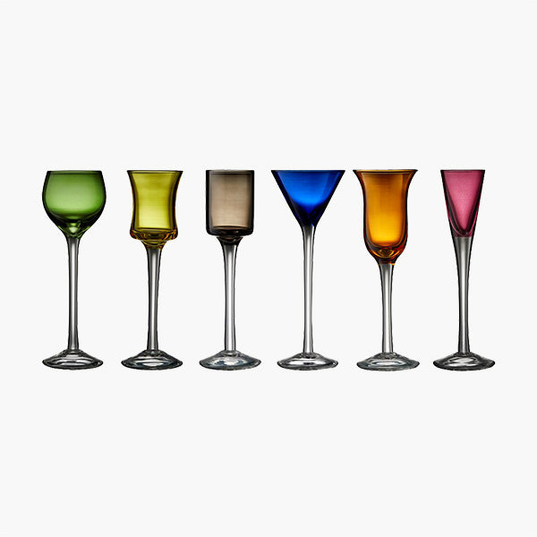 Snapseglas P/fod fra Lyngby Glas