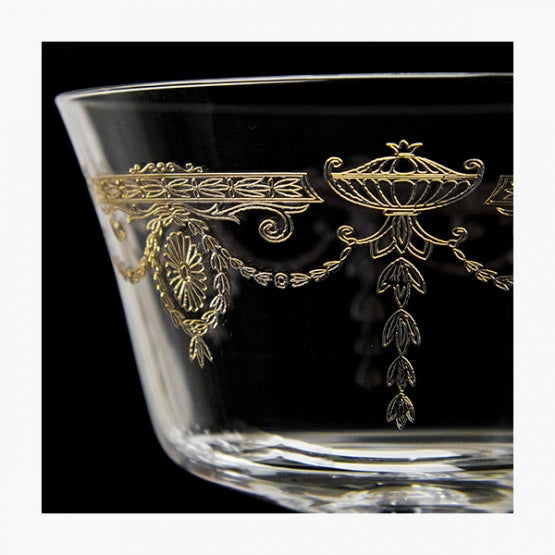 Retro Fizz 1890 Cocktailglas 20 cl. – med guldmønster (6 stk.)