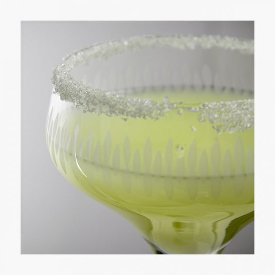 Retro Margarita glas med mønster 28 cl. (6 stk.)